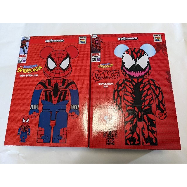 エンタメ/ホビーBE@RBRICK SPIDER-MAN CARNAGE 100％＆400％