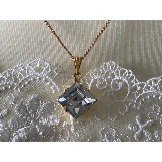 スワロフスキー(SWAROVSKI)のスワロフスキーヴィンテージ　ネックレス45センチハンドメイド✨✨お色クリスタル✨(ネックレス)