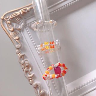 ビーズリング♡ビーズアクセサリー♡3点セット(リング)