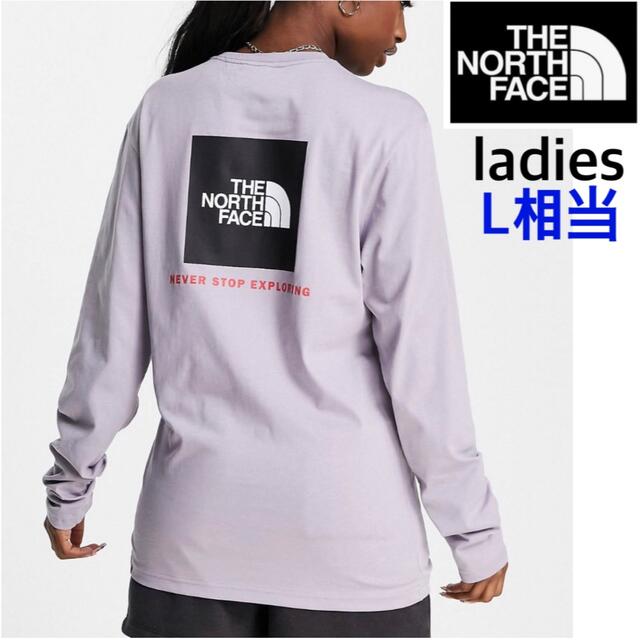 【海外限定】TNF ロンT ユニセックス パープル Lサイズ