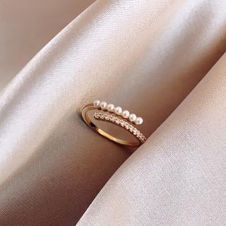 アーカー(AHKAH)のpearl bijoux open ring(リング(指輪))