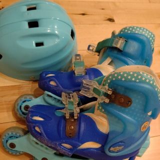 キッズ インラインスケート ローラーブレード ヘルメット付き(ローラーシューズ)