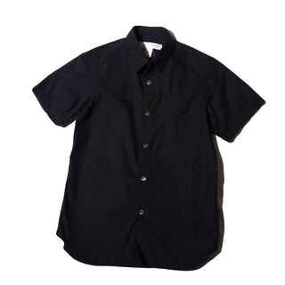 コムデギャルソン(COMME des GARCONS)のコムデギャルソンシャツ　フランス製　ポプリン　半袖シャツ　ウィミンズS(シャツ/ブラウス(半袖/袖なし))