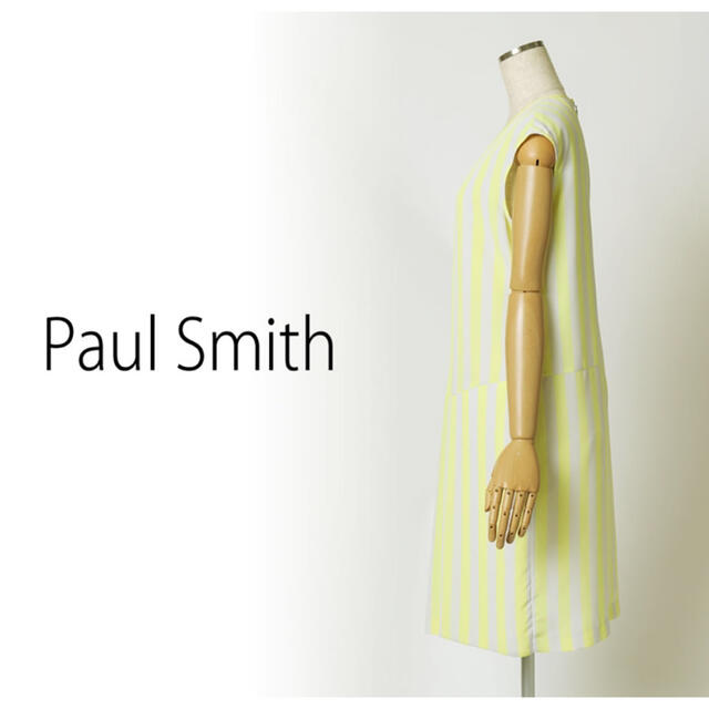 Paul Smith(ポールスミス)のポールスミス  ワンピース　イエロー　黄色　ストライプ レディースのワンピース(ひざ丈ワンピース)の商品写真