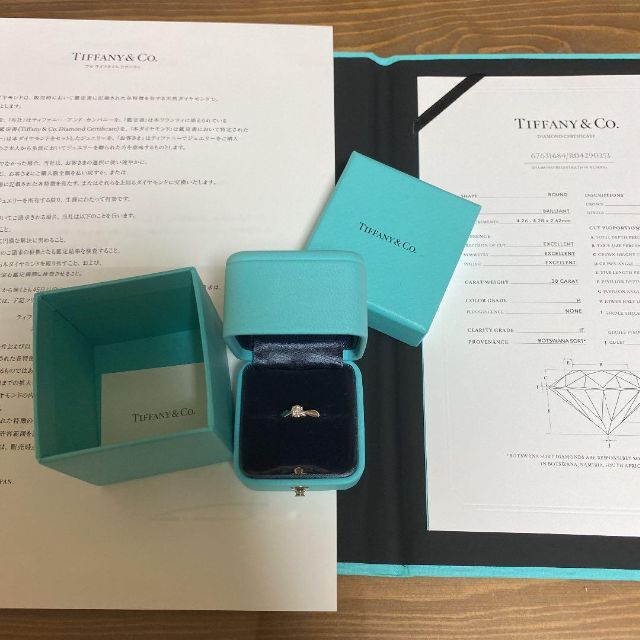 Tiffany & Co.(ティファニー)のティファニー　婚約指輪　0.3カラット　サイズ8号 レディースのアクセサリー(リング(指輪))の商品写真