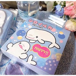 【水族館 限定品】超☆可愛い！ ベルーガ 大容量 たっぷり メモパッド(ノート/メモ帳/ふせん)