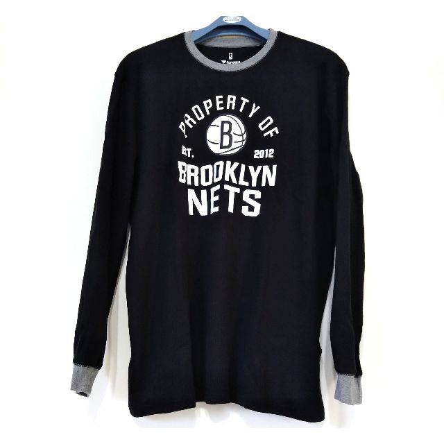 NBA ブルックリン・ネッツ サーマル ⻑袖Ｔシャツ 2XLサイズ 黒 *