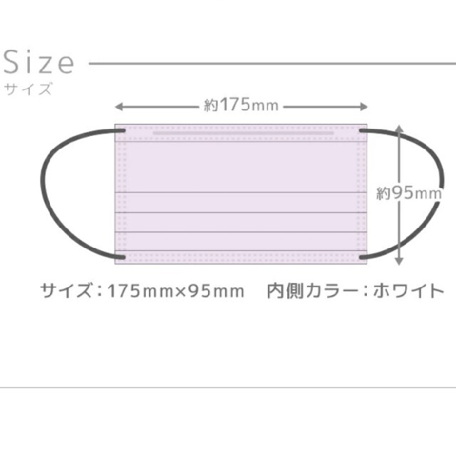 接触冷感マスク！プリーツタイプ インテリア/住まい/日用品の日用品/生活雑貨/旅行(日用品/生活雑貨)の商品写真