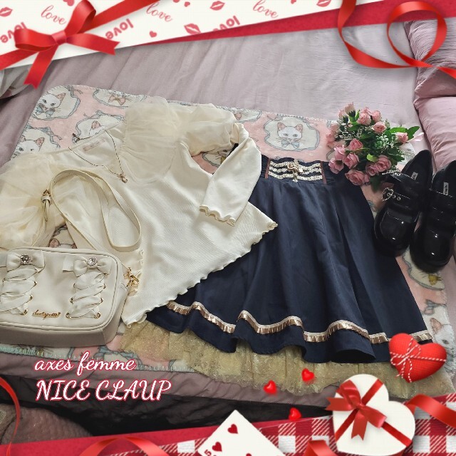 ♡axes femme&NICE CLAUP♡チュールトップスとフレアスカート♡