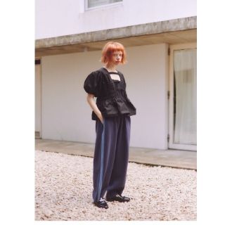 papier louise blouse  black(シャツ/ブラウス(半袖/袖なし))