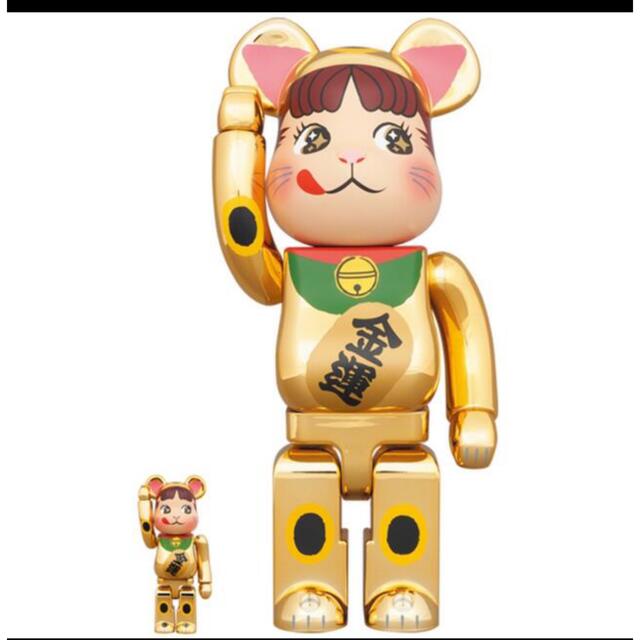 BE＠RBRICK 招き猫 ペコちゃん 金運 金メッキ 100% & 400%おもちゃ