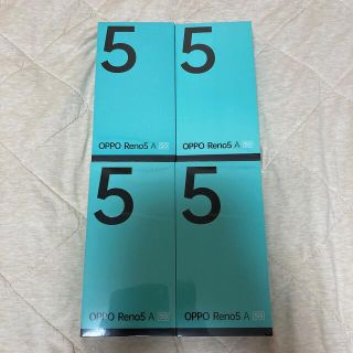 オッポ(OPPO)のOPPO Reno5 A eSIM A103OP シルバーブラック x4台セット(スマートフォン本体)