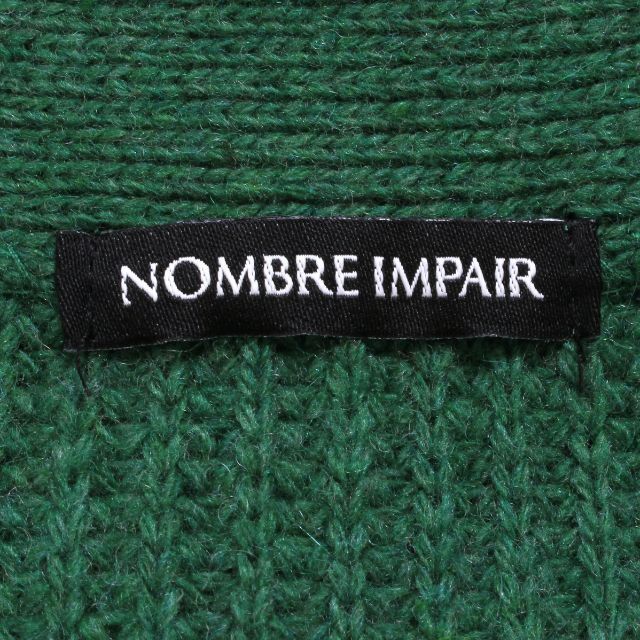 nombre impair(ノンブルアンベール)のNOMBRE IMPAIR ラムナイロン片畦 Vネック カーディガン レディースのトップス(カーディガン)の商品写真