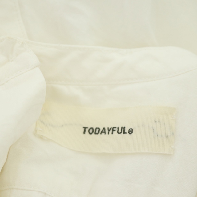 TODAYFUL(トゥデイフル)のトゥデイフル シャツ 長袖 チュニック スタンドカラー 白 ホワイト レディースのトップス(シャツ/ブラウス(長袖/七分))の商品写真