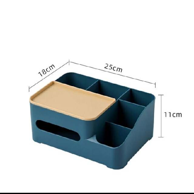 ティッシュケース 青 インテリア/住まい/日用品のインテリア小物(ティッシュボックス)の商品写真