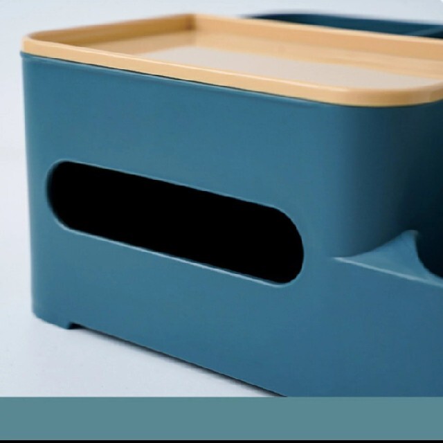 ティッシュケース 青 インテリア/住まい/日用品のインテリア小物(ティッシュボックス)の商品写真