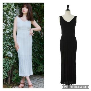 ハーリップトゥ(Her lip to)の【極美品】Summer Knit Lace Dress(ロングワンピース/マキシワンピース)