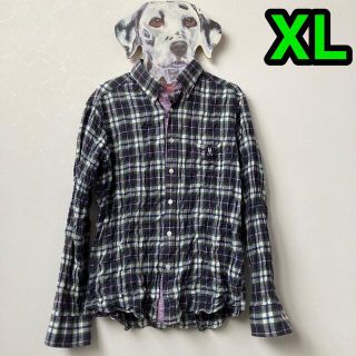 サイコバニー　ボタンダウンチェックシャツ　XL　USED(シャツ)