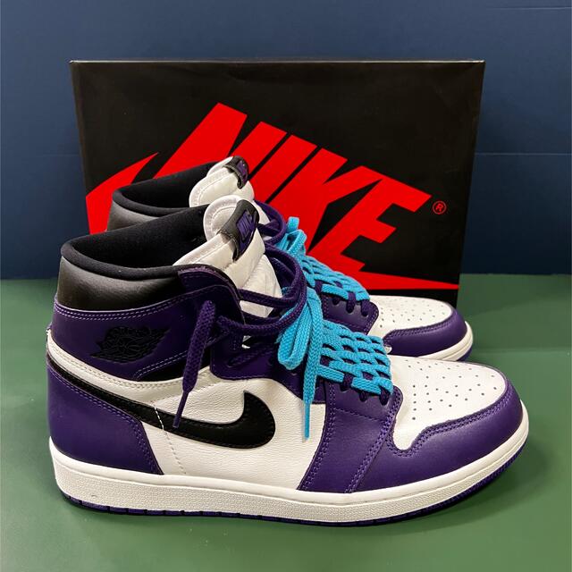 NIKE(ナイキ)のNIKE AIR JORDAN 1 COURT PURPLE WHITE  メンズの靴/シューズ(スニーカー)の商品写真