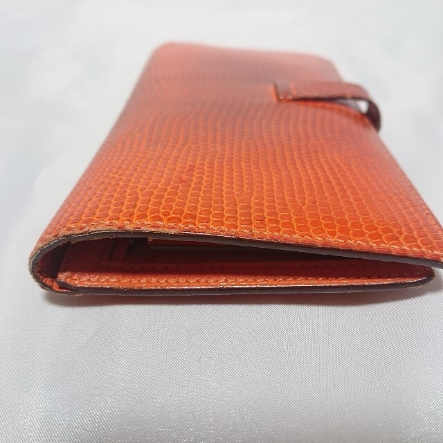 Hermes - HERMES ベアン リザード 長財布 シルバー金具の通販 by