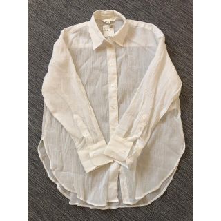 エイチアンドエム(H&M)の新品　H＆Mオーバーサイズシアーシャツ(シャツ/ブラウス(長袖/七分))