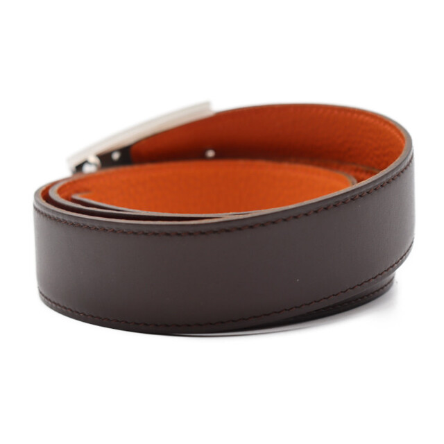 HERMES エルメス Hベルト ラッキー メタル ベルト ボックスカーフ トゴ