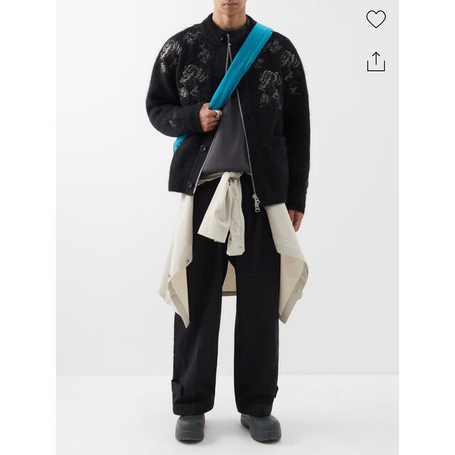 sacai Flower Embroidery Knit Cardigan sacai Flower Embroidery Knit Cardigan