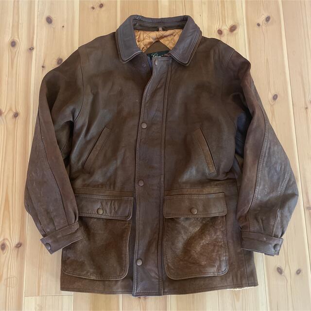 ラムレザー レザージャケット ムートンコート 高級コート M メンズのジャケット/アウター(レザージャケット)の商品写真