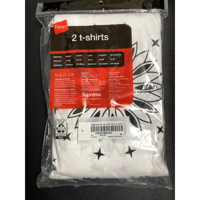 Supreme(シュプリーム)のSupreme Hanes Bandana Tagless Tees 1枚 メンズのトップス(Tシャツ/カットソー(半袖/袖なし))の商品写真