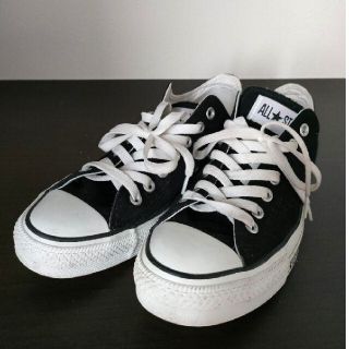 コンバース(CONVERSE)のコンバース CONVERSE オールスター ロゴライン OX （ブラック）(スニーカー)