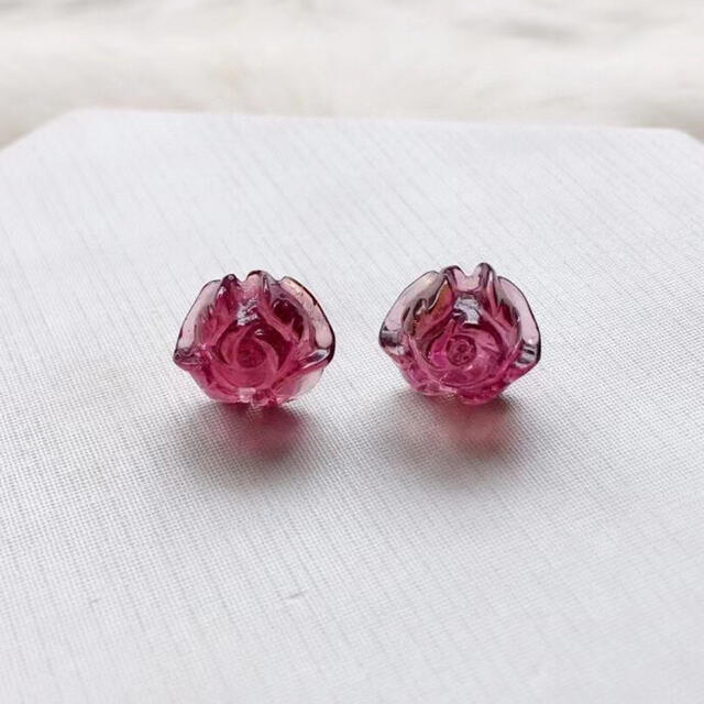 ⭐︎【高級】トルマリン ピアス k18 11.3x5.2mm-