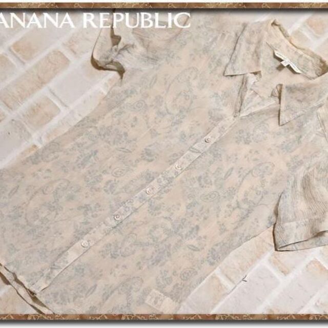 Banana Republic(バナナリパブリック)のバナナリパブリック　シルクシフォンブラウス レディースのトップス(シャツ/ブラウス(半袖/袖なし))の商品写真