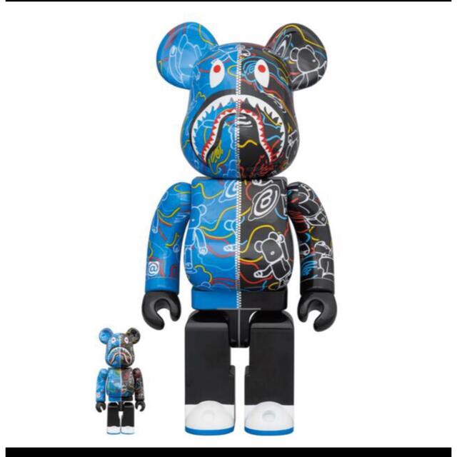 BE@RBRICK LINE CAMO SHARK 100％ & 400％