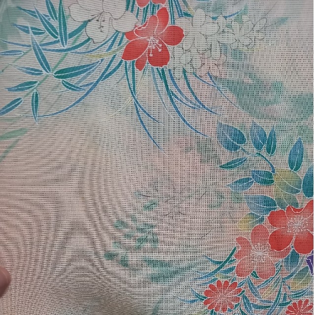 正絹★絽　小紋　上品なうすピンク レディースの水着/浴衣(着物)の商品写真