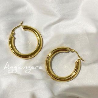 トゥデイフル(TODAYFUL)のフープチャンキーピアス　30㎜(ピアス)