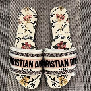 制服 【人気】Christian Dior トロッター サボ サンダル 35 ロゴ サンダル