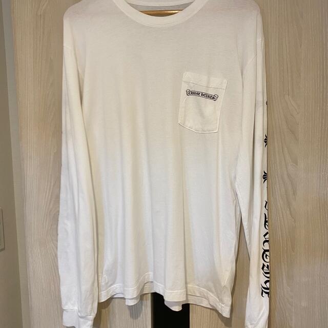 Tシャツ/カットソー(七分/長袖)クロムハーツ  ロングTシャツ ホワイト サイズXL