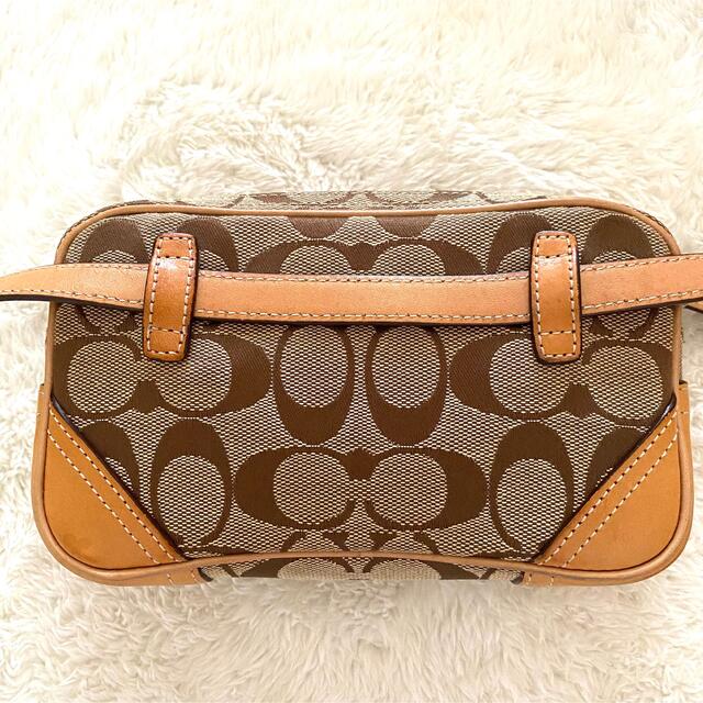 COACH - COACH コーチ ウエストポーチ シグネチャー ベージュ×ブラウン