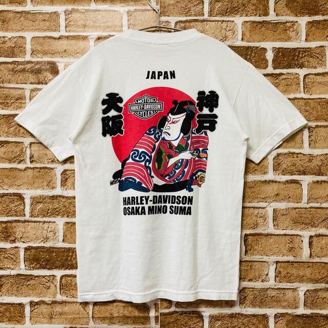 Harley Davidson(ハーレーダビッドソン)の【美品】ハーレーダビッドソン　大阪　神戸　限定 tシャツ　箕面　須磨 メンズのトップス(Tシャツ/カットソー(半袖/袖なし))の商品写真