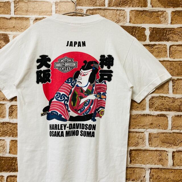 Harley Davidson(ハーレーダビッドソン)の【美品】ハーレーダビッドソン　大阪　神戸　限定 tシャツ　箕面　須磨 メンズのトップス(Tシャツ/カットソー(半袖/袖なし))の商品写真