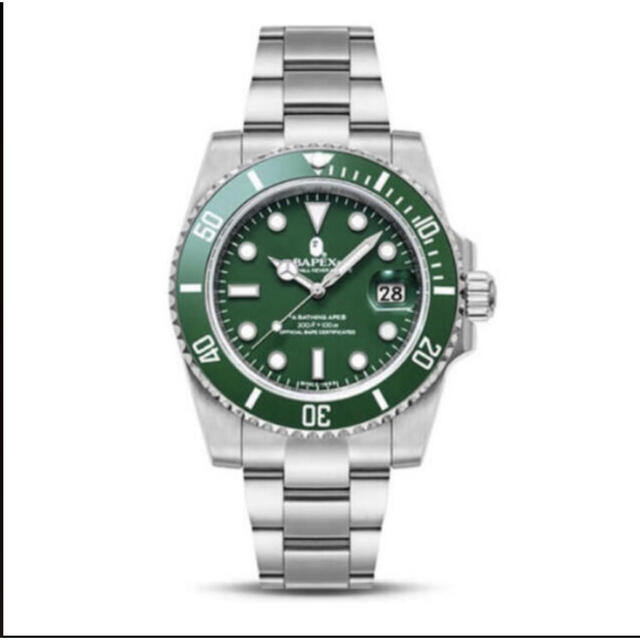 かわいい~!」 BATHING A APE GREEN TYPE1 BAPEX - 腕時計(アナログ