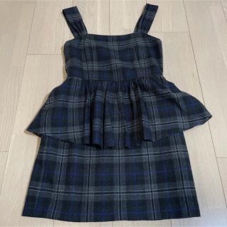 ジルスチュアート(JILLSTUART)のジルスチュアート   ペプラムワンピース　チェック(ミニワンピース)