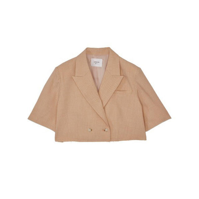 Ameri VINTAGE(アメリヴィンテージ)のAMERI CUT OFF SHORT JACKET（コーラル） レディースのジャケット/アウター(テーラードジャケット)の商品写真