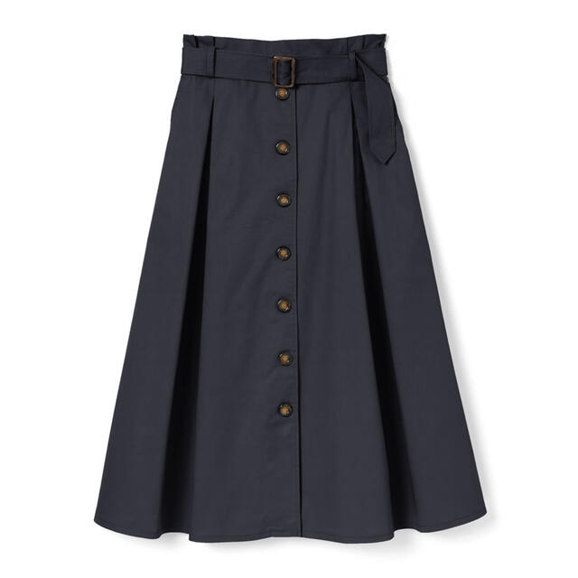 値下げ♡GRL ベルト付タックトレンチデザインスカート ネイビー 人気 SALE