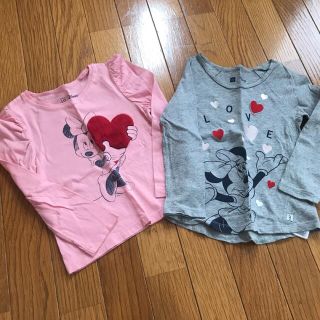 ベビーギャップ(babyGAP)のBabyGap 女の子 長袖Tシャツ トップス ミニー 100 2枚セット(Tシャツ/カットソー)