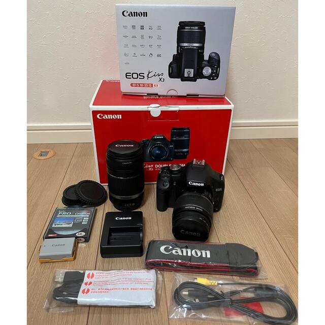 Canon EOS KISS X3 ダブルズームキット 美品 初心者入門 箱付-
