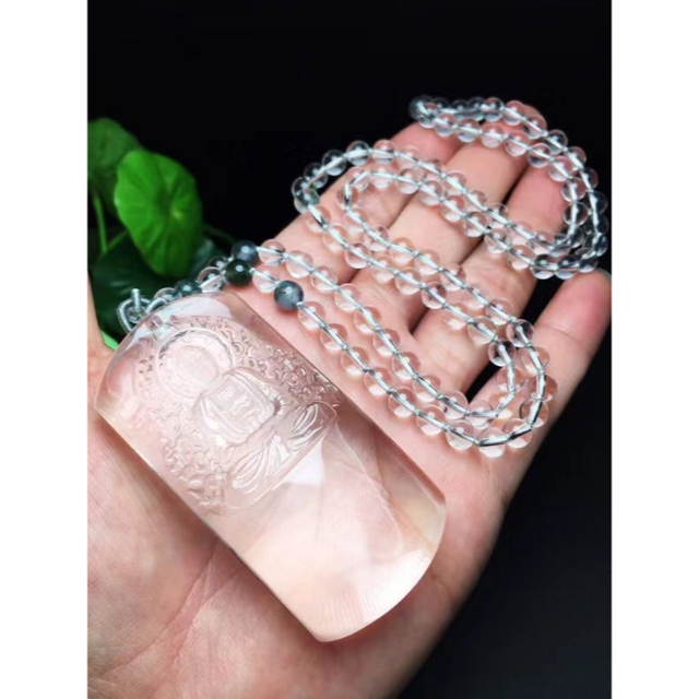 ⭐︎【高級】白水晶 ネックレス 103.9g レディースのアクセサリー(ネックレス)の商品写真