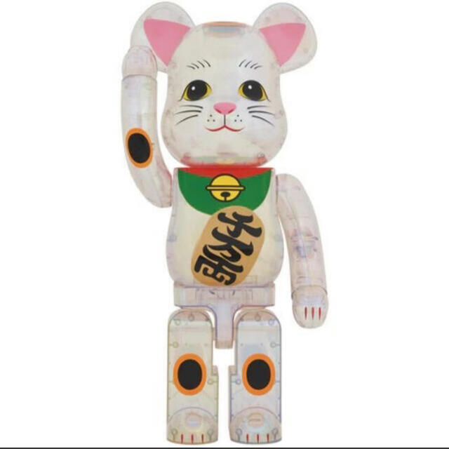 BE@RBRICK 招き猫 透明メッキ 1000％ベアブリック