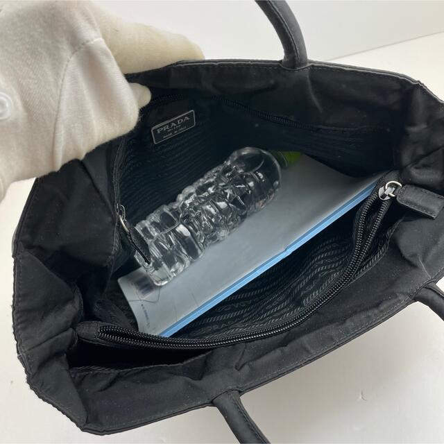 【メーカー再生品】バッグサイズ PRADA ブラック 黒 手提げ ナイロン レザーの通販 by ブランド
