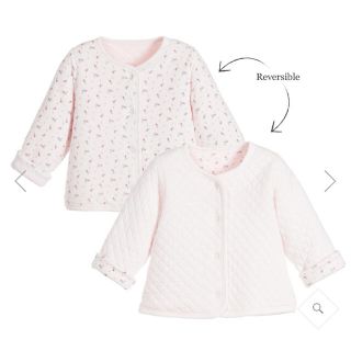 プチバトー(PETIT BATEAU)の新品 半額 プチバトー 花柄リバーシブル キルティング コート (ジャケット/コート)